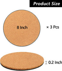 Close-up of Venyat cork plant mat with waterproof plastic base