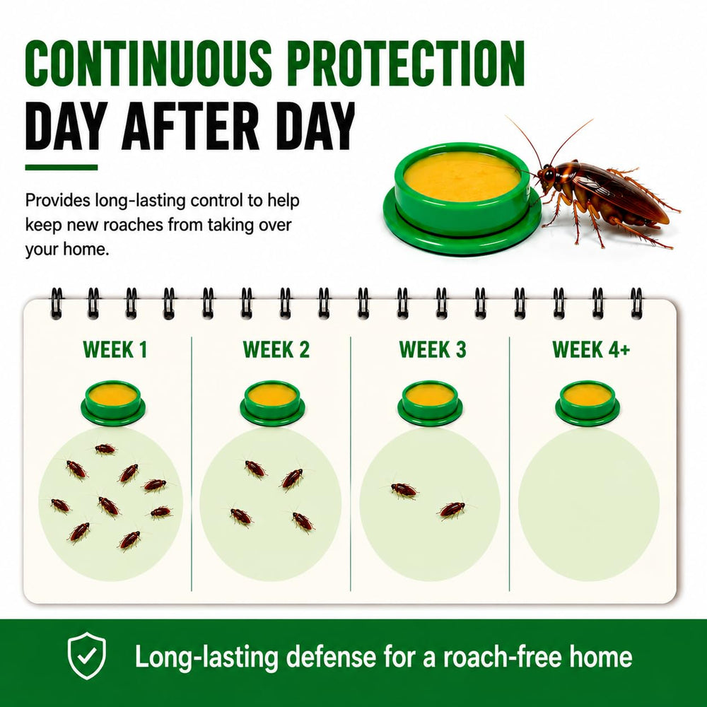Close-up of Veridianprotect cockroach bait gel trap