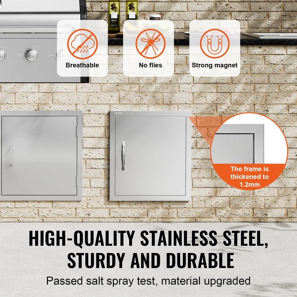 Close-up of VEVOR BBQ Access Door zinc alloy handle
