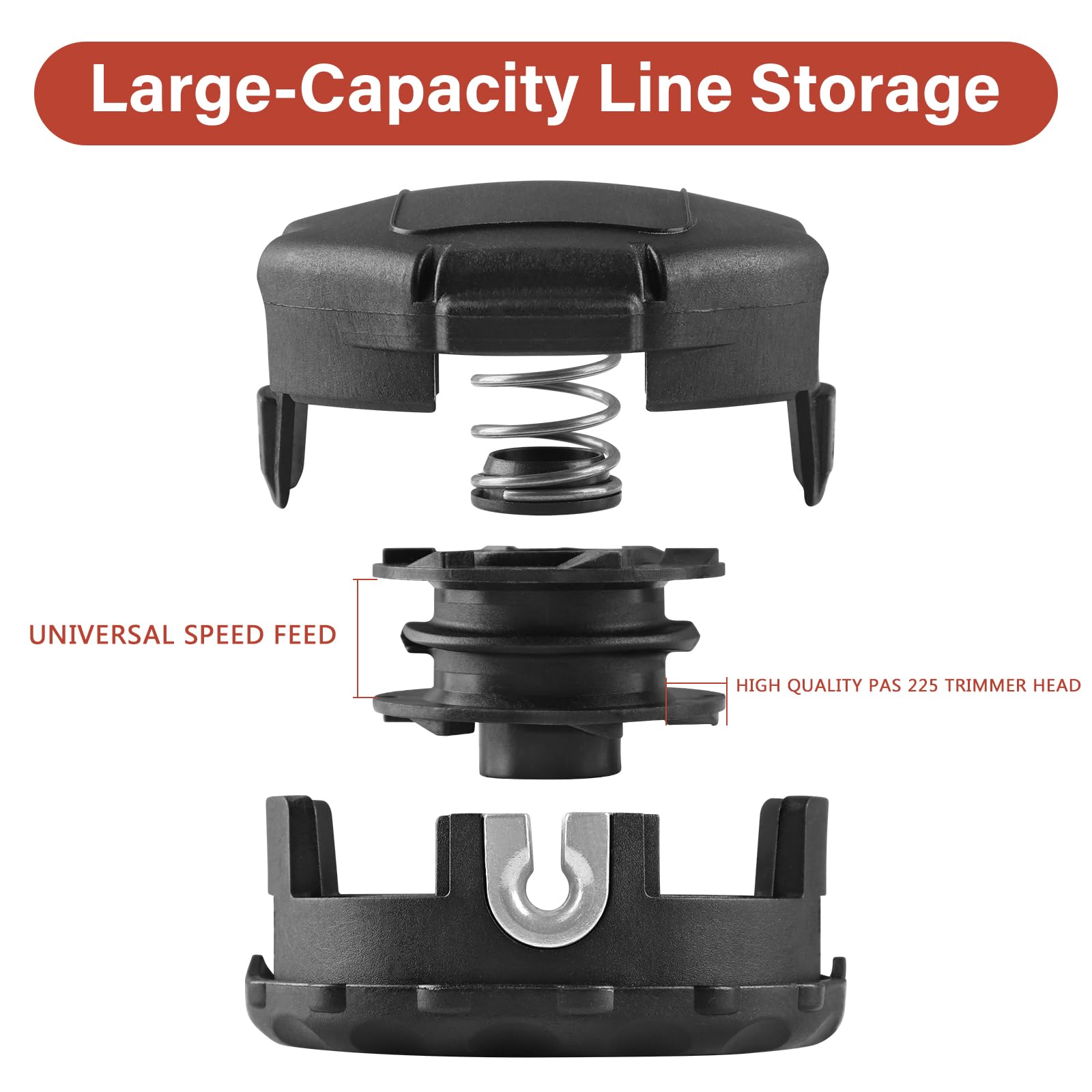Close-up of VIABRICO trimmer head bolt size M10 x 1.25 mm