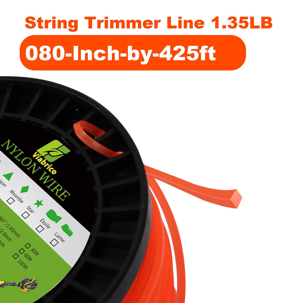 Close-up of VIABRICO Weed Eater String square profile