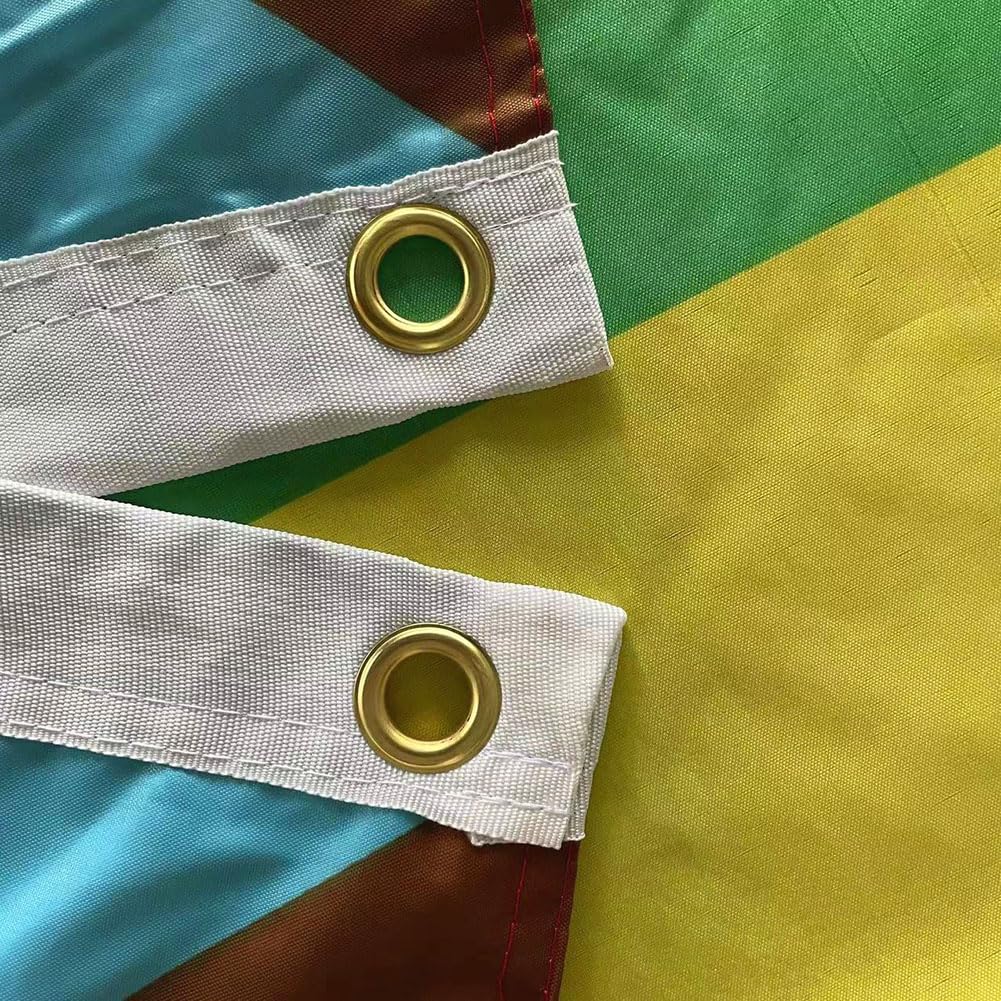 Close-up of vibrant colours on Jayus Rainbow Flag