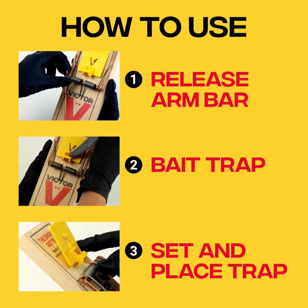 Close-up of Victor Wide Pedal Snap Rat Trap trigger