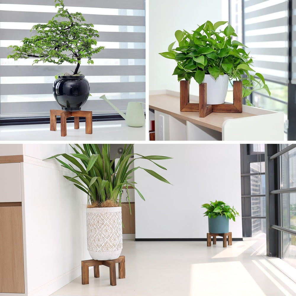 Close-up of Vigordream Plant Stand wood texture