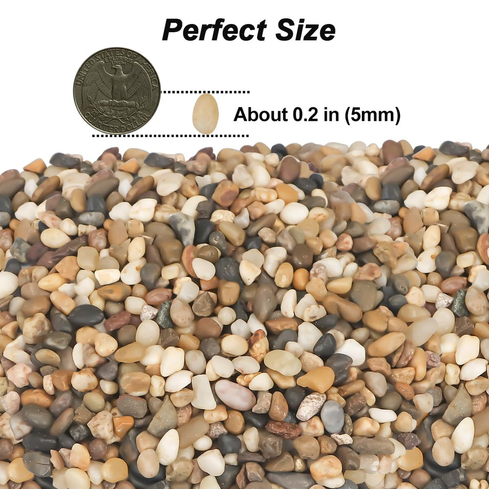 Close-up of Virekm River Rocks showing smooth finish and natural colours