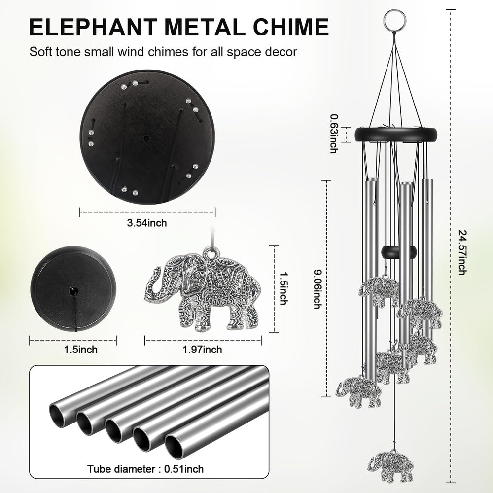 Close-up of Virekm wind chime showing aluminum material