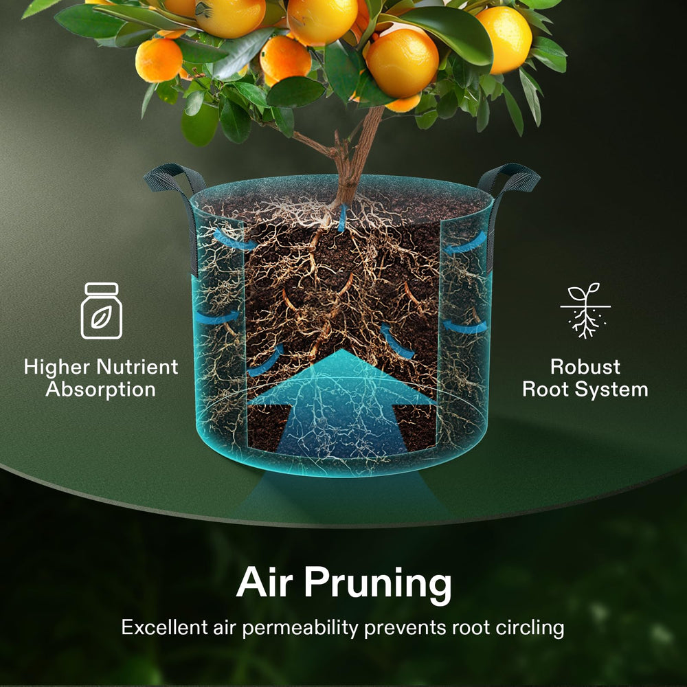 Close-up of VIVOSUN grow bag handles