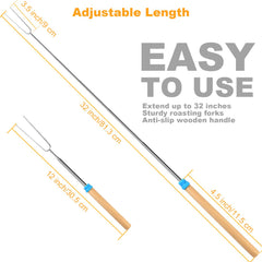 Close-up of VOPTON telescoping marshmallow roasting stick
