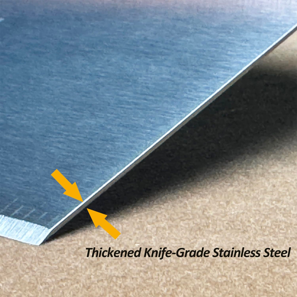 Close-up of Vovoly Bench Scraper measuring scale