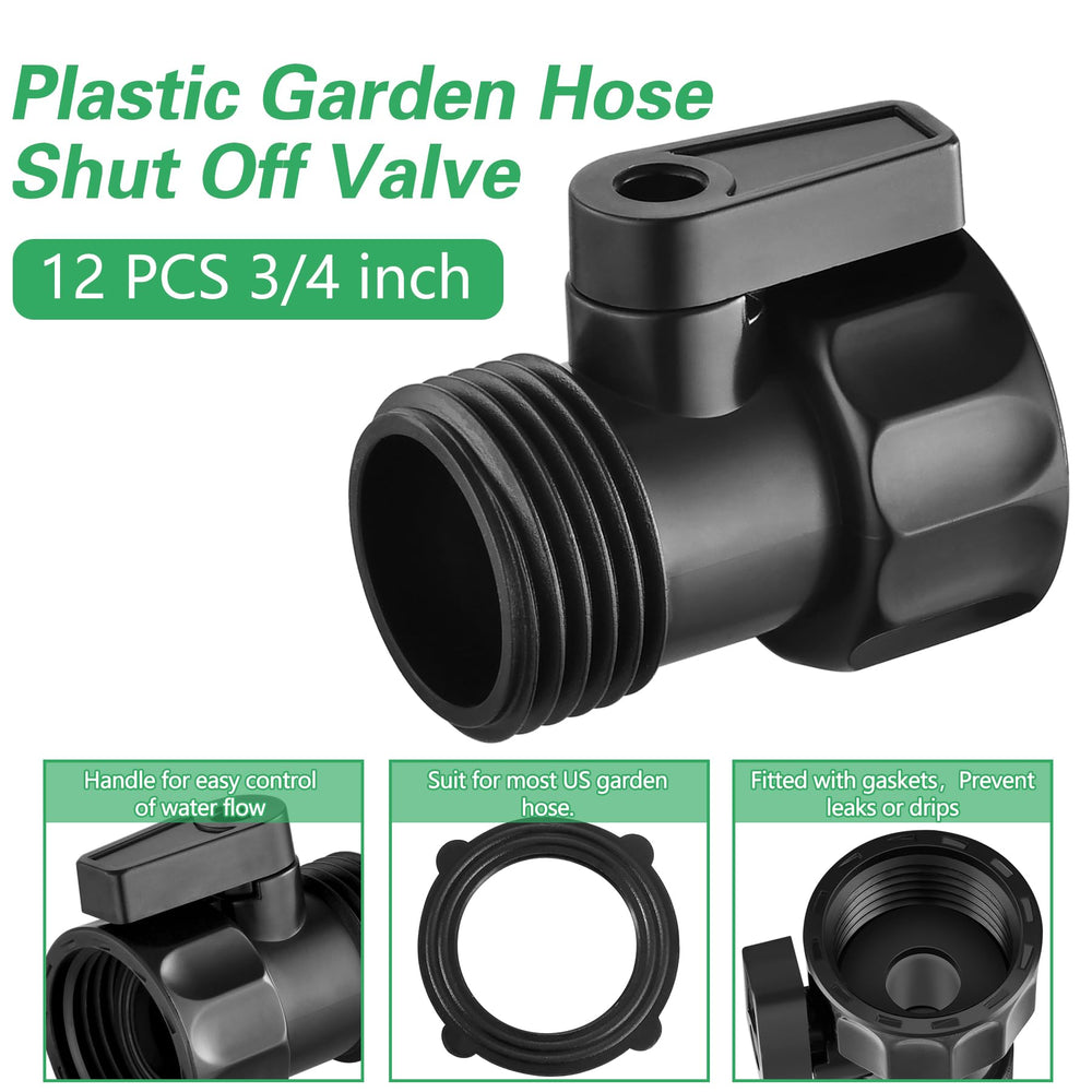 Close-up of Vtenyeo 3/4 inch hose shut off valve handle