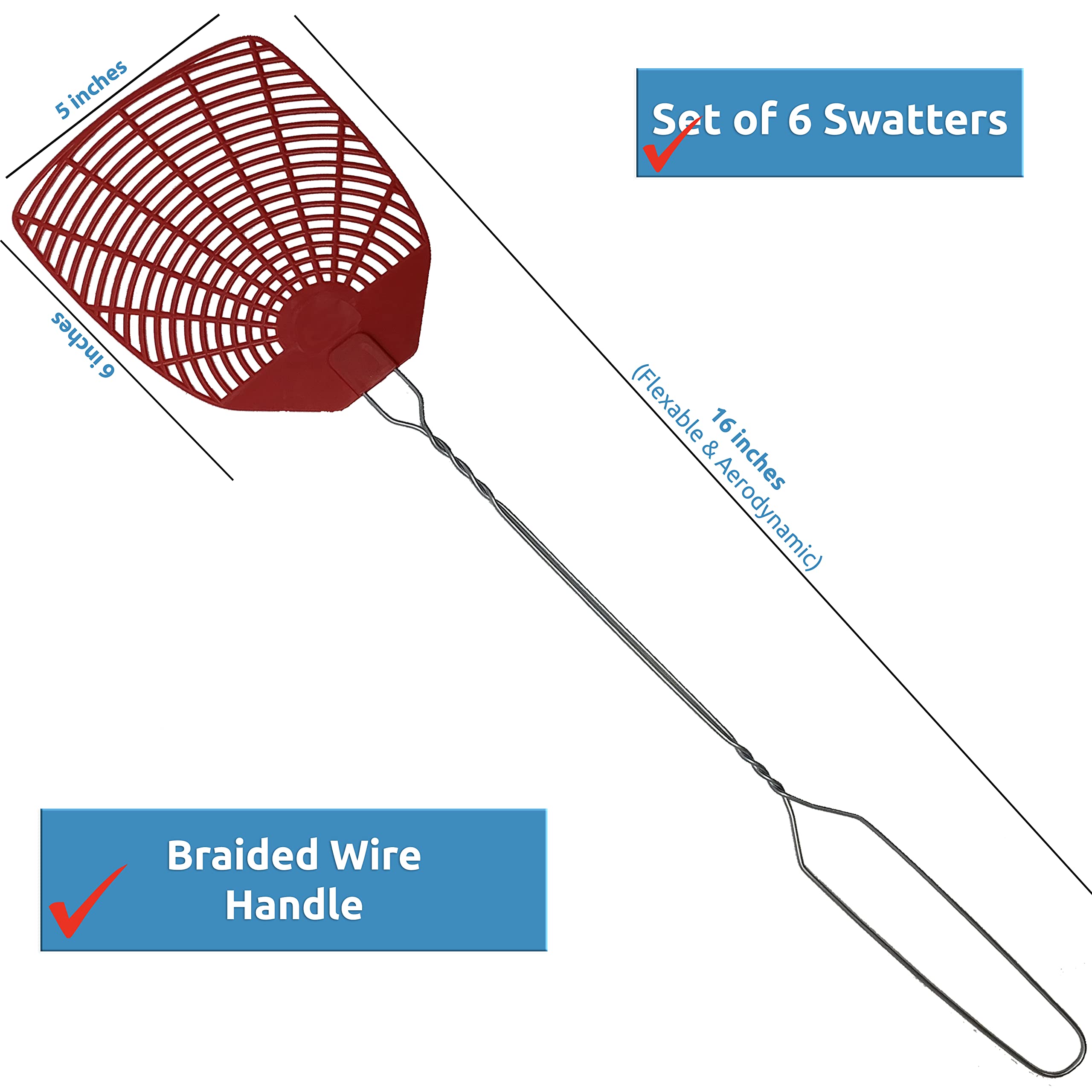 Close-up of W4W Fly Swatter head design for easy insect disposal