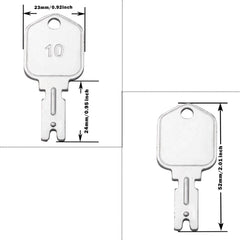 Close-up of WAHLIN PARTS ignition key with detailed cut