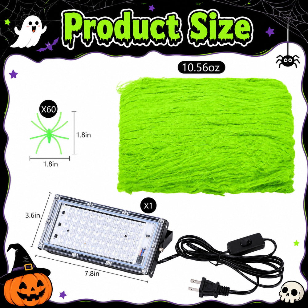 Close-up of Watayo 50W UV light for Halloween decorations