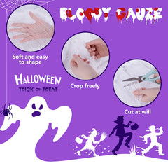 Close-up of Watayo Halloween Creepy Cloth material texture