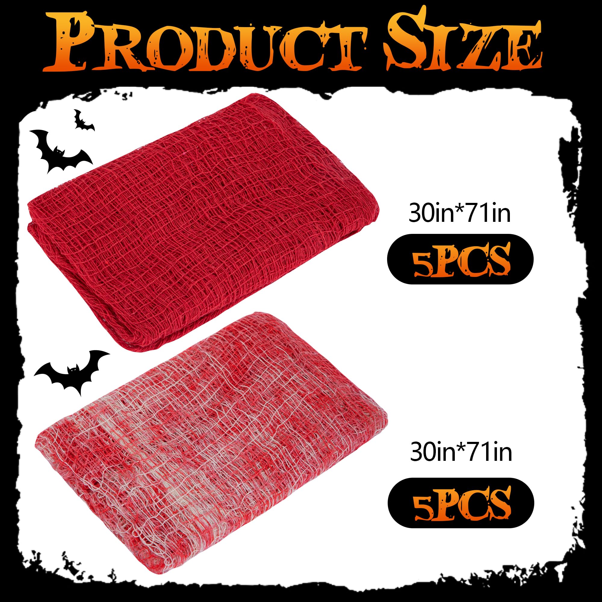 Close-up of Watayo Halloween Creepy Cloth showing texture