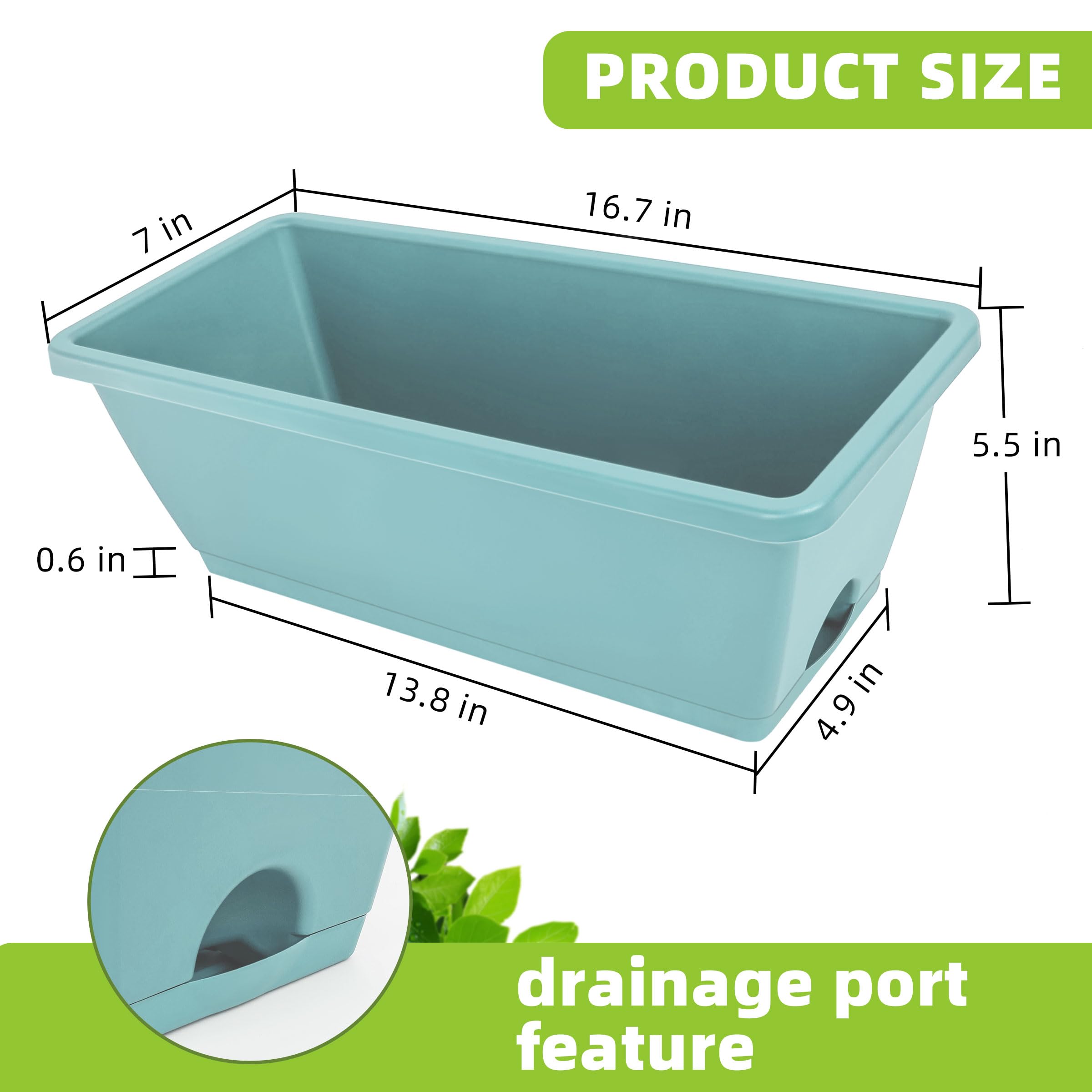 Close-up of water inlet design in LOCONHA planter