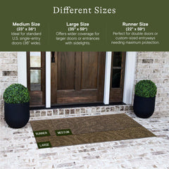 Close-up of WaterHog Boxwood Doormat floral design