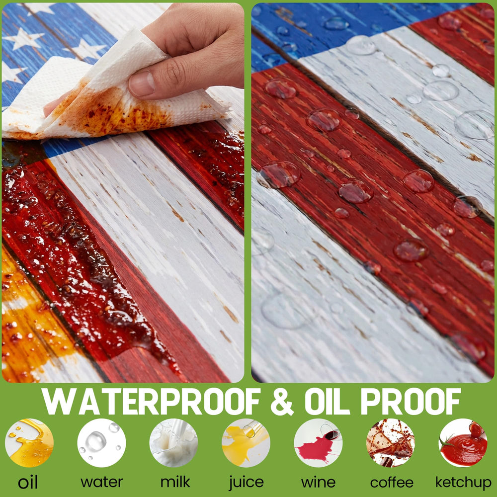 Close-up of waterproof picnic tablecloth material