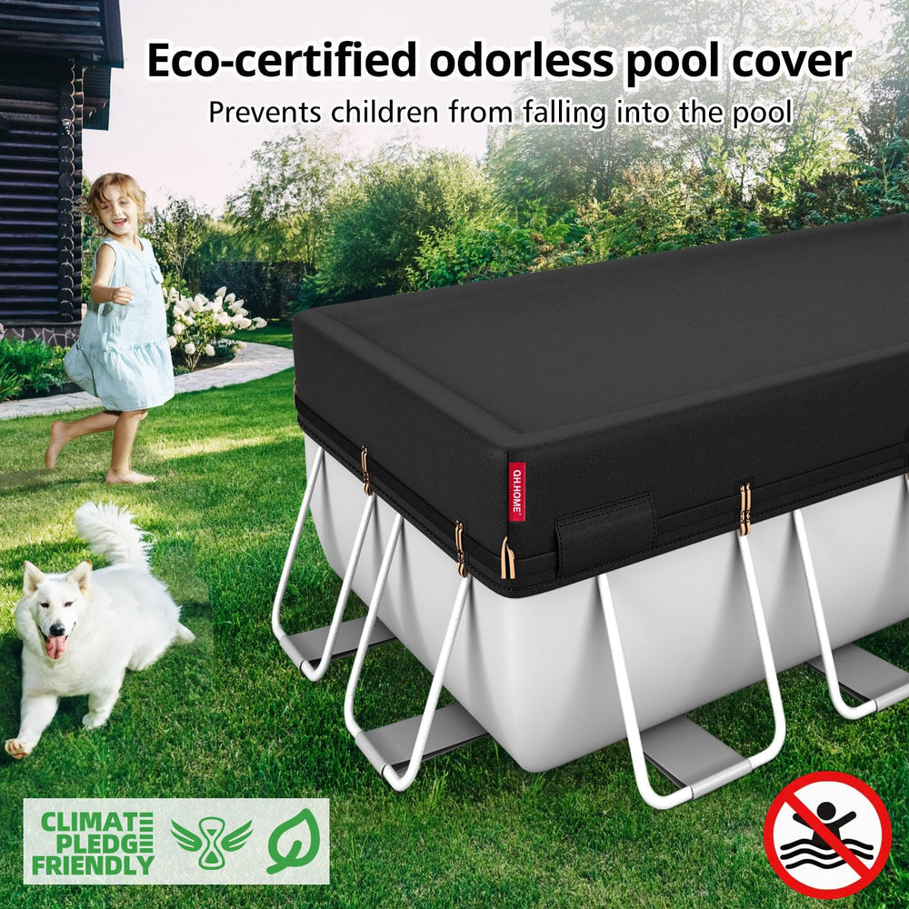 Close-up of waterproof seams on QH.HOME pool cover