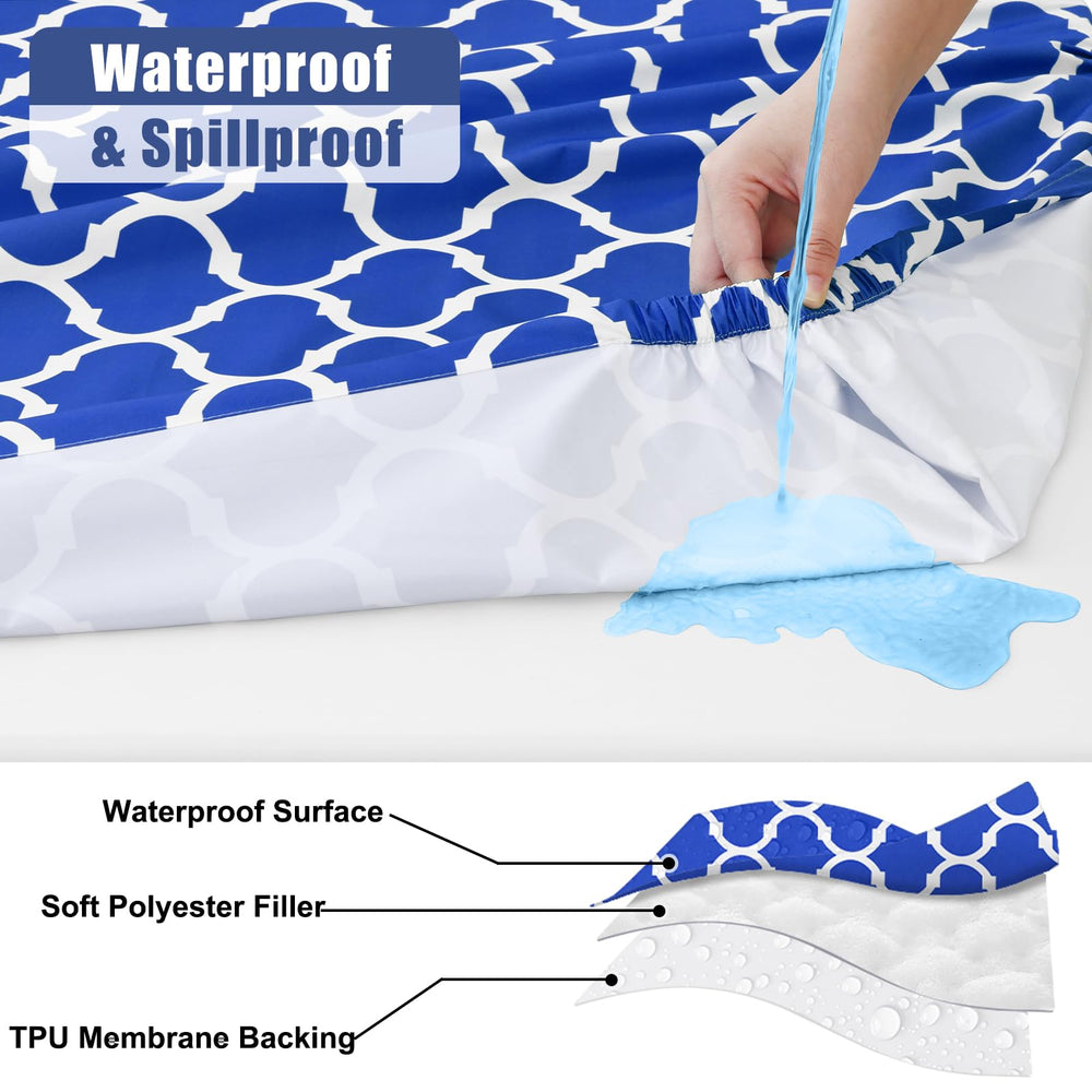 Close-up of waterproof surface of Smiry picnic table cover