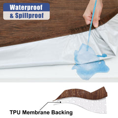 Close-up of waterproof surface of Smiry picnic table cover