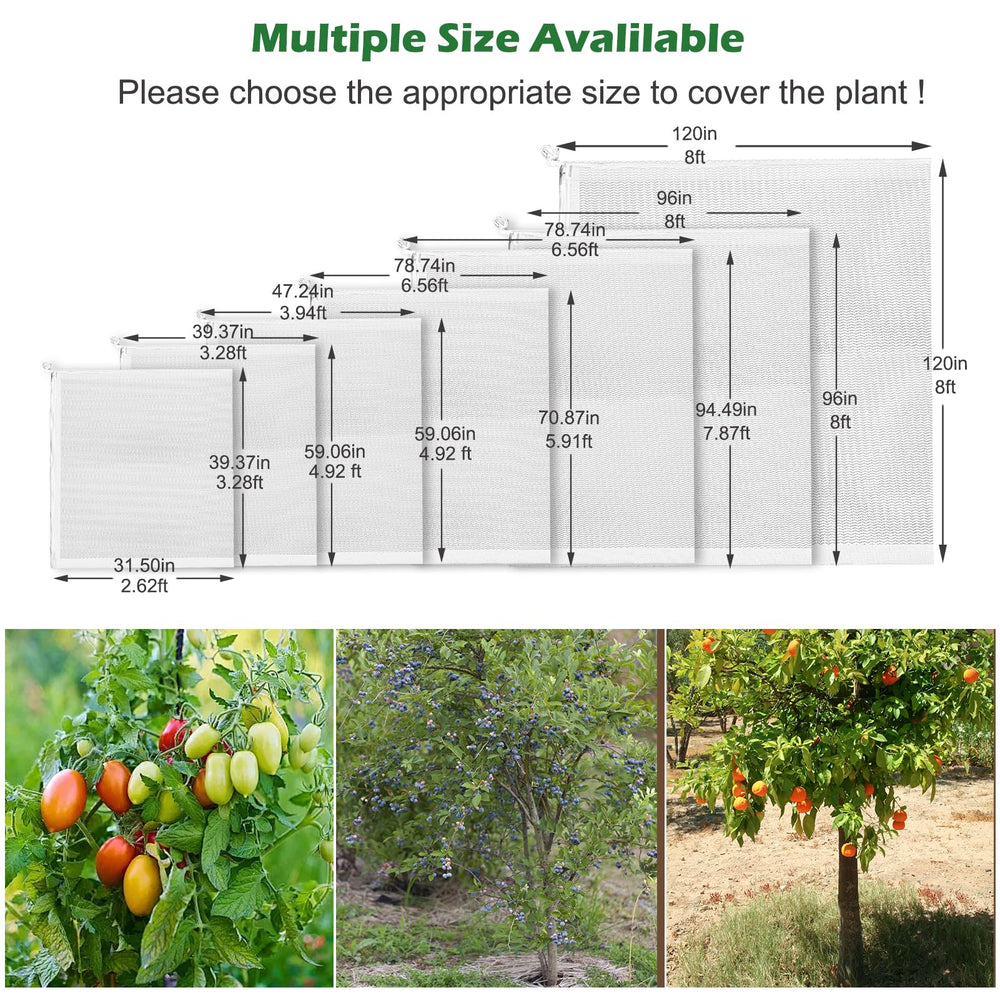 Close-up of Waybas fruit tree netting zipper design