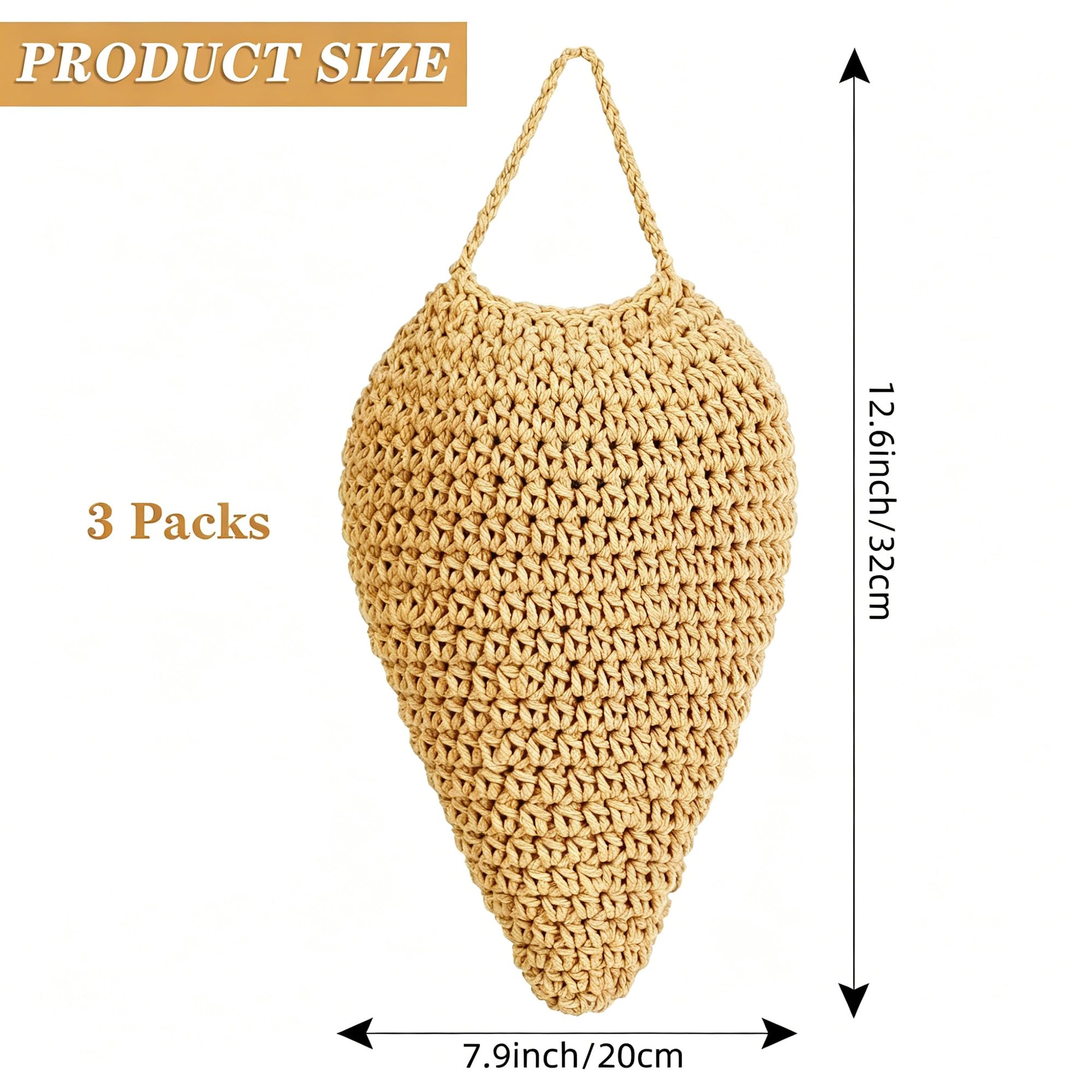 Close-up of WBCBEC Crochet Wasp Nest Decoy with integrated hook
