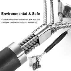 Close-up of Weetiee Grill Brush handle with ergonomic grip