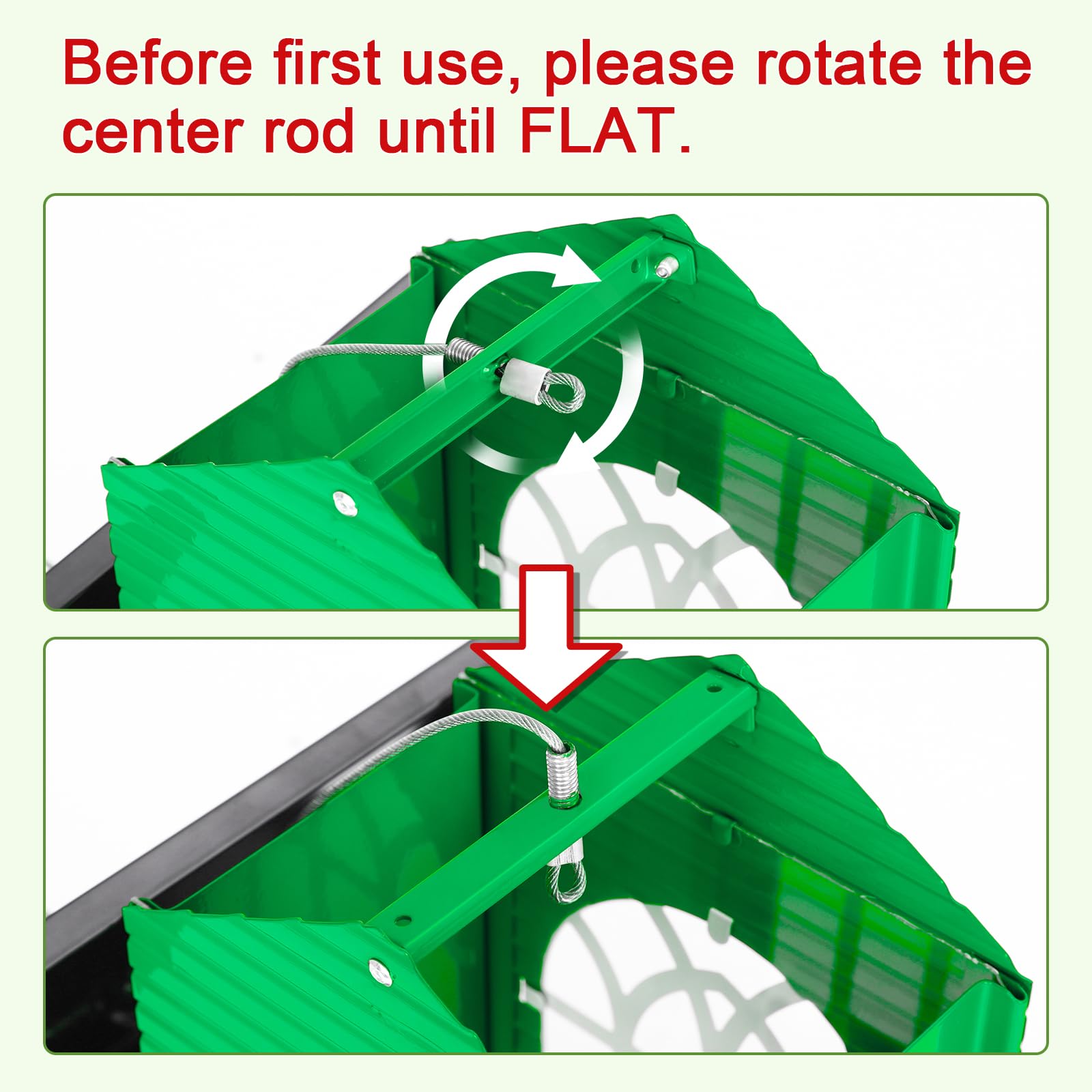 Close-up of weight-activated perch on Gbekery bird feeder