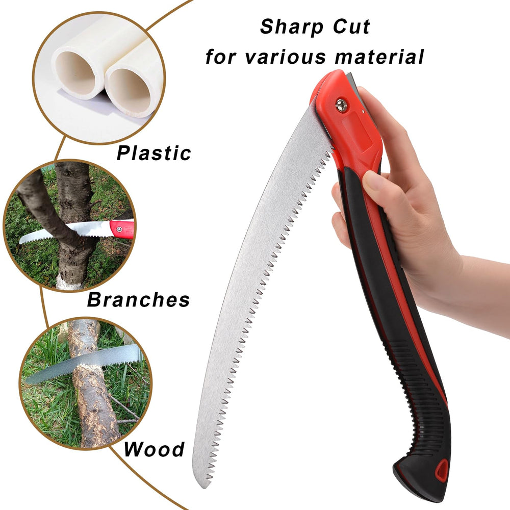 Close-up of WEIMELTOY SK5 blade on pruning saw