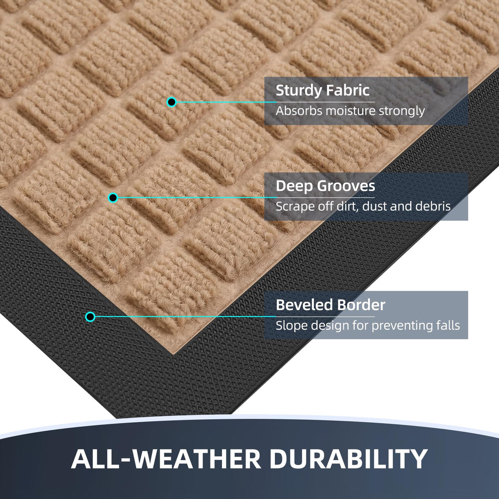 Close-up of WELDUN doormat non-slip TPE backing