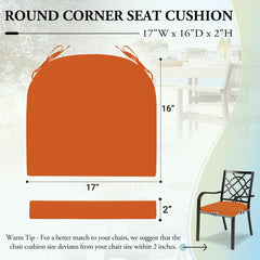 Close-up of Wellsin outdoor chair cushion with straps