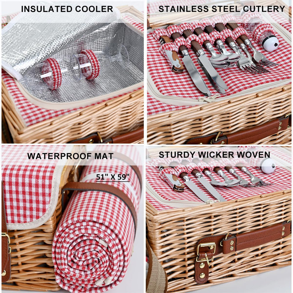 Close-up of wicker basket handle and canvas strap