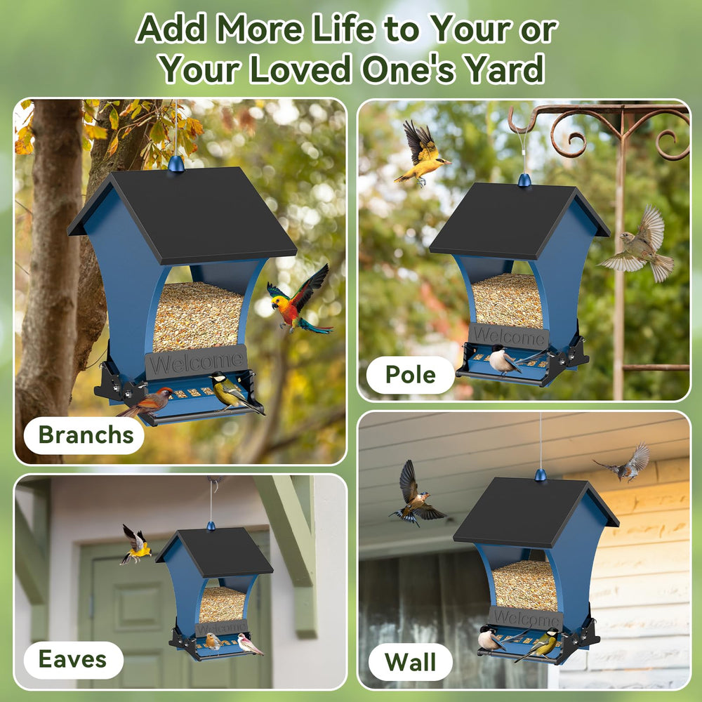 Close-up of Wildpark Bird Feeder's adjustable spring mechanism