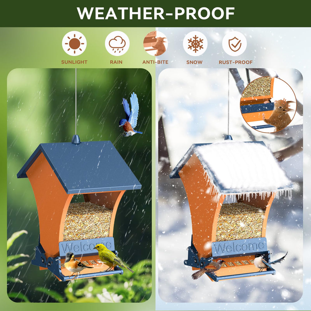 Close-up of Wildpark Squirrel Proof Bird Feeder feeding ports