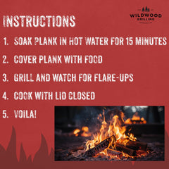 Close-up of Wildwood Grilling Cedar Planks