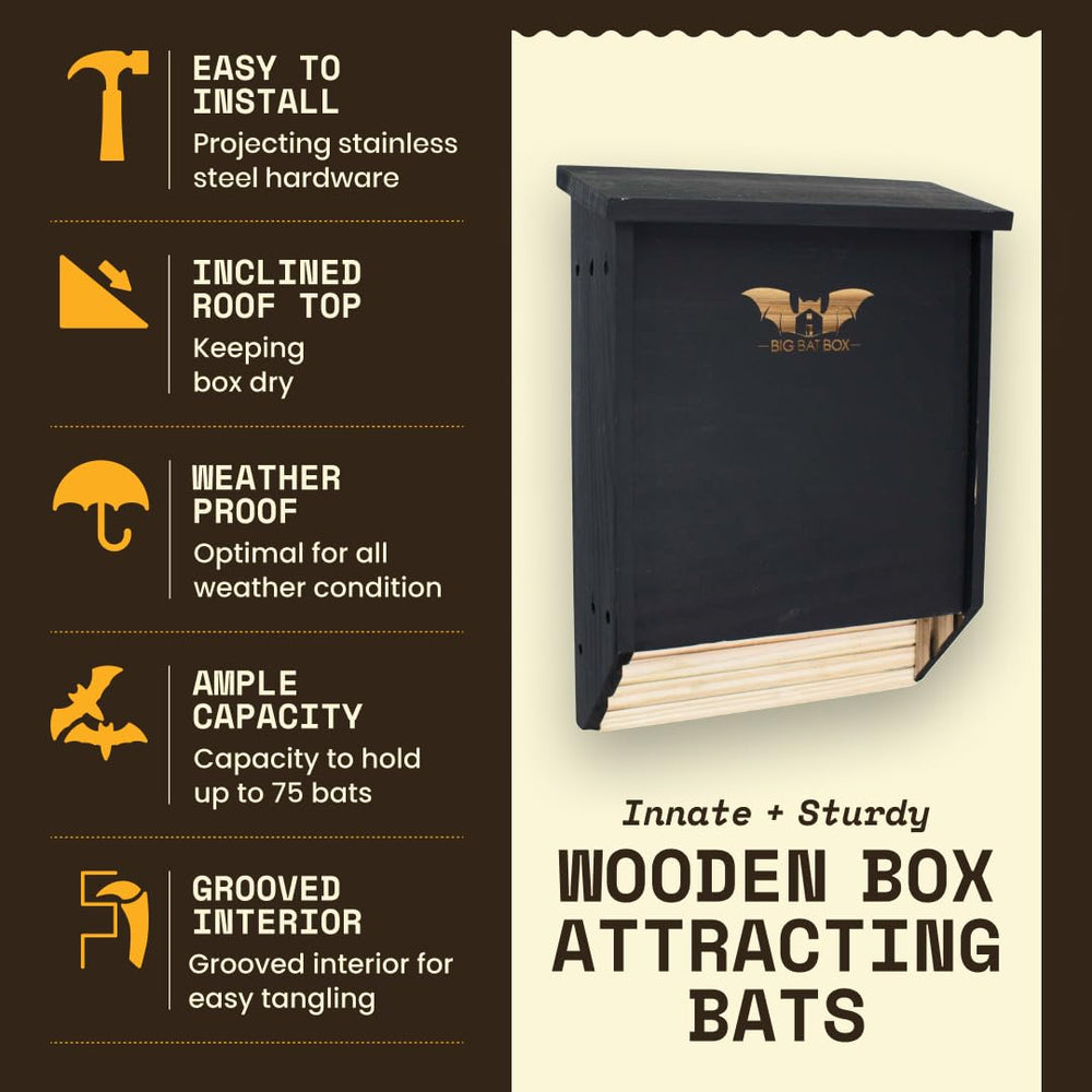 Close-up of WildYard bat house cedar material