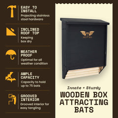 Close-up of WildYard bat house cedar material