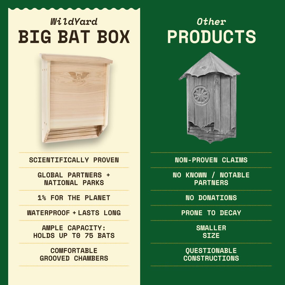 Close-up of WildYard Bat House Kit cedar wood texture