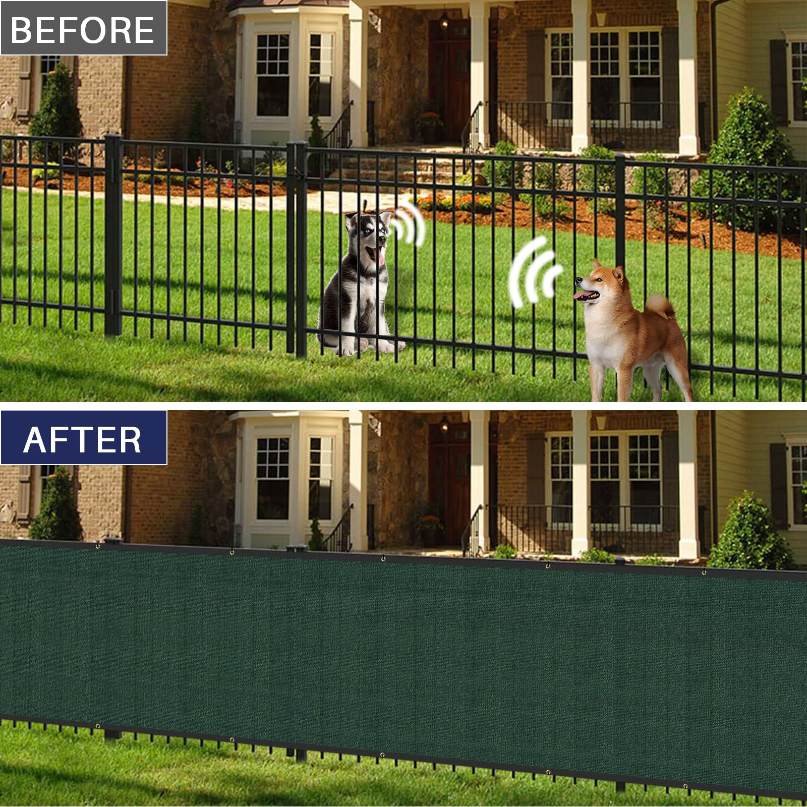 Close-up of Windscreen4less Privacy Fence Screen grommet