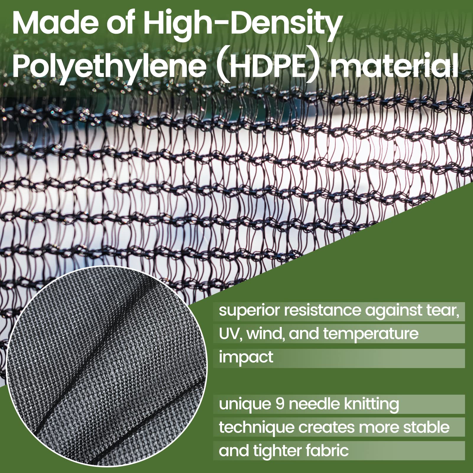 Close-up of WindscreenSupplyCo shade cloth grommets