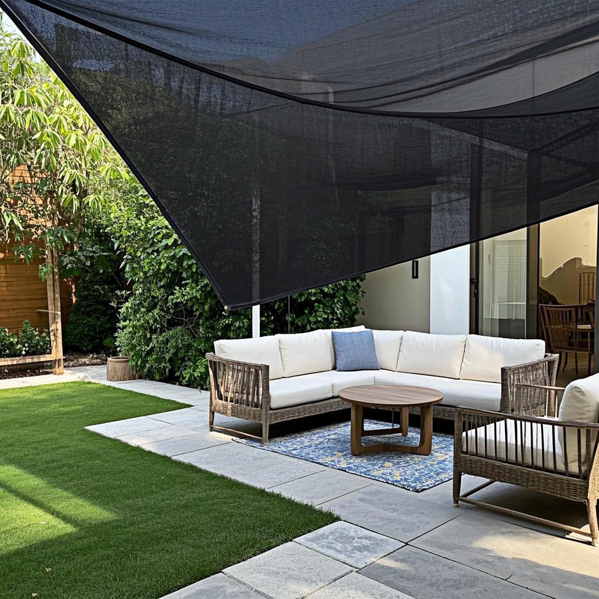 close-up of winemana shade cloth material