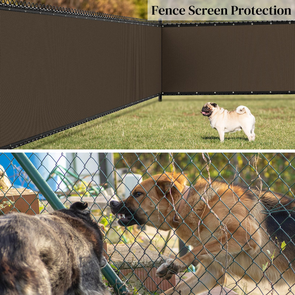 Close-up of Winpull Privacy Fence Screen grommets