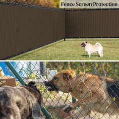 Close-up of Winpull Privacy Fence Screen grommets and ties
