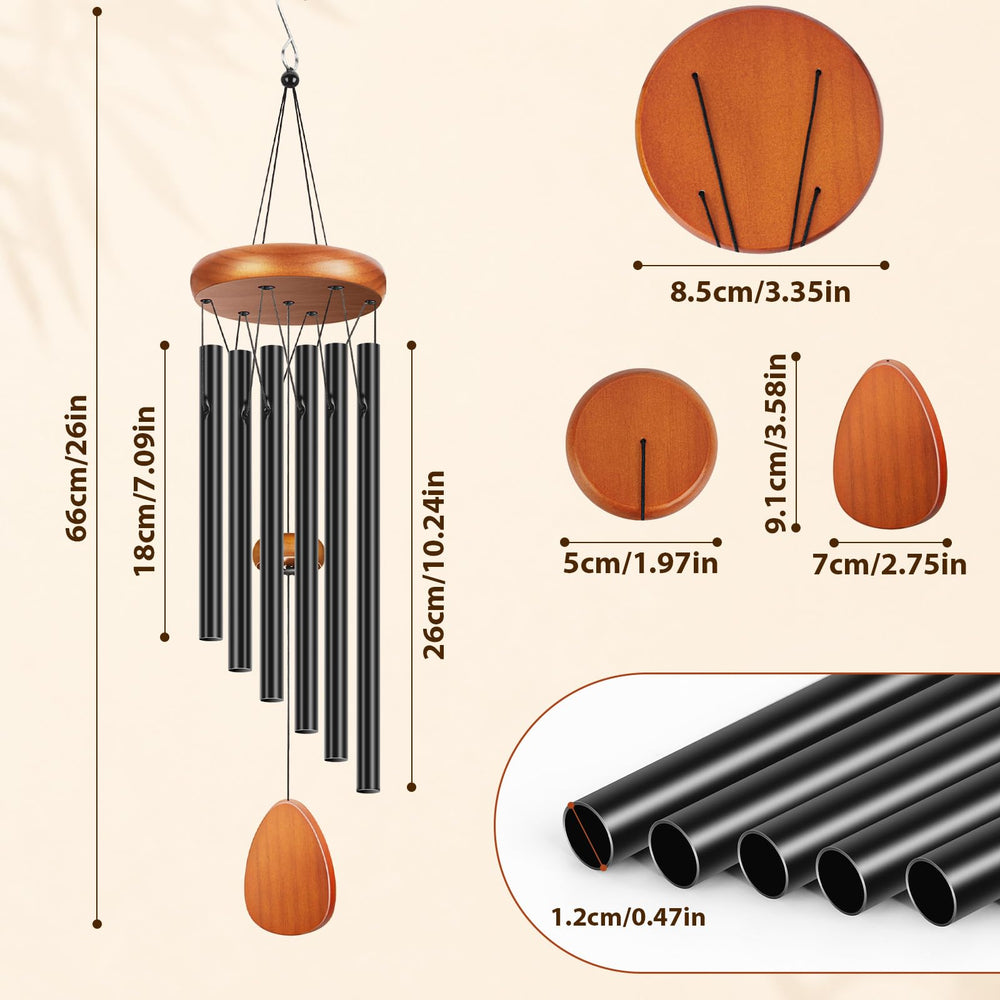 Close-up of Winzwon Wind Chimes wind catcher and top design