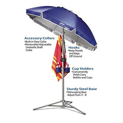 Close-up of Wondershade umbrella canopy demonstrating UV protection