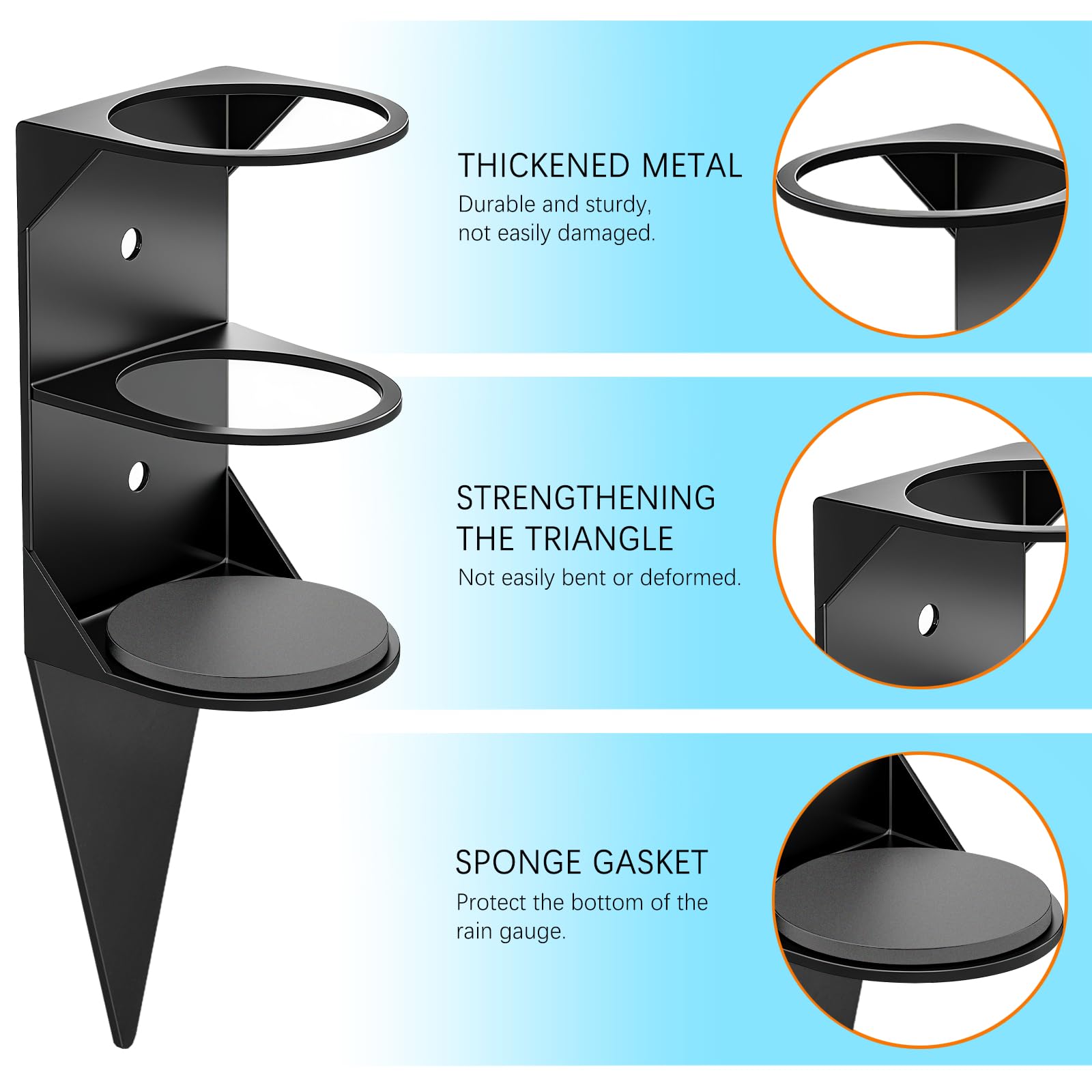 Close-up of WondMall rain gauge showing large font scale