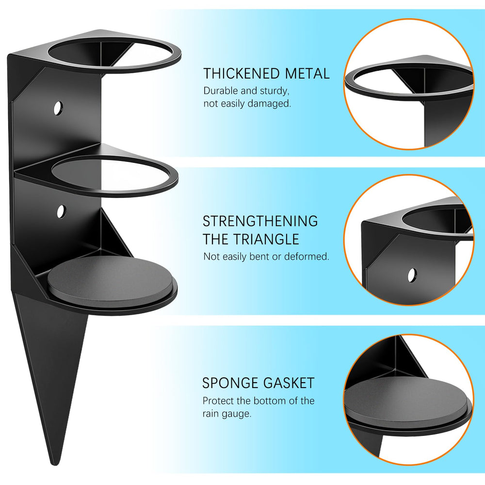 Close-up of WondMall rain gauge showing large font scale
