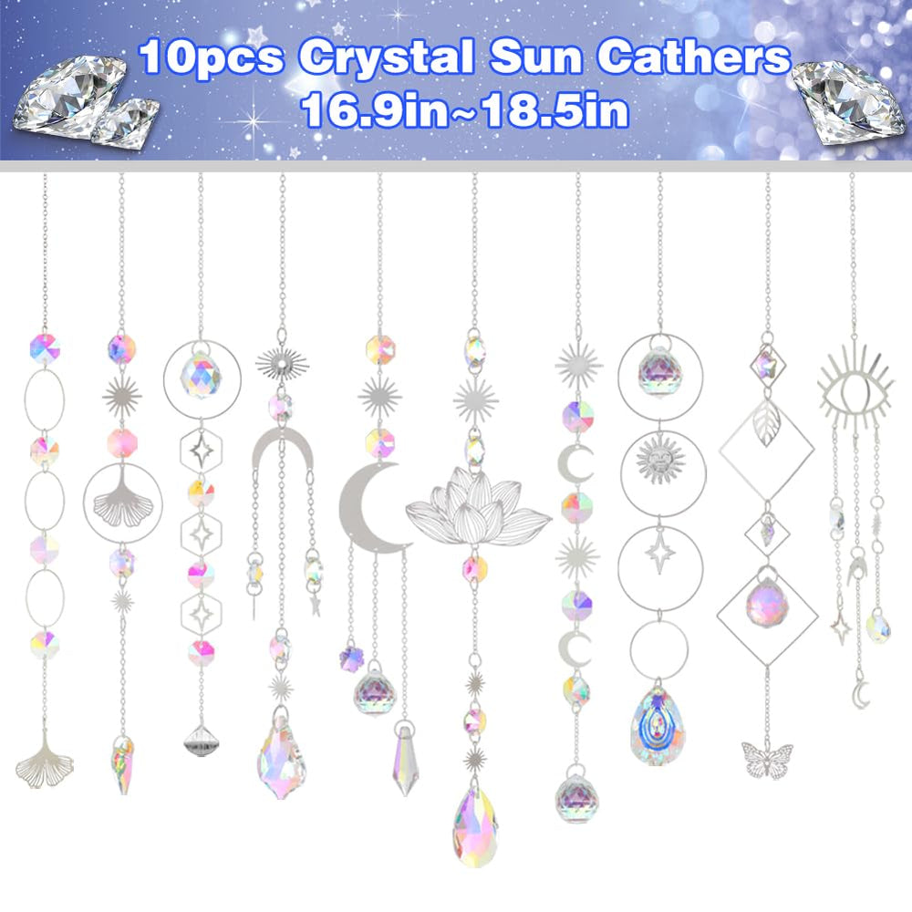 Close-up of Worgree crystal suncatcher pendant