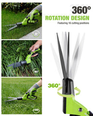 Close-up of WORKPRO Grass Shears stainless steel blades